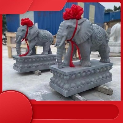 汉白玉大象石g雕动物 别墅酒店门口定制祥瑞招财雕塑石雕现货大象