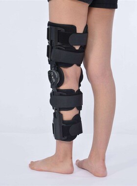 膝12孔黑长f短可式人膝关节支具部腿固成定活动训调练97100固定