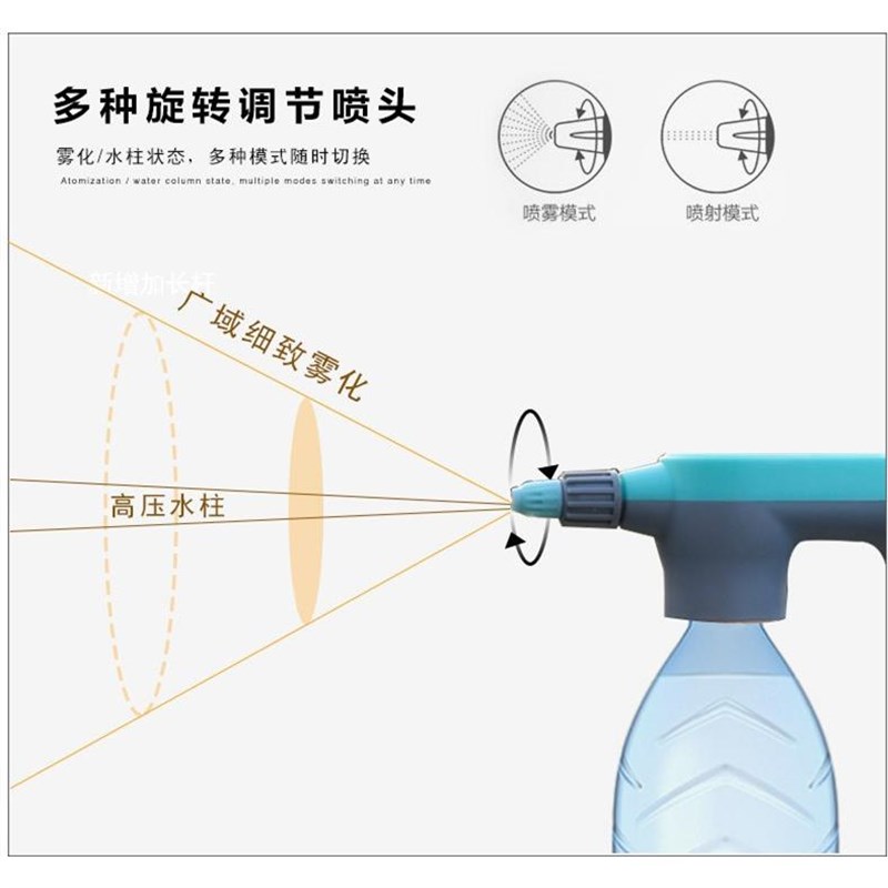 新款电动c喷壶头多功能充电式浇花洗车套装小型喷雾器园艺喷洒水