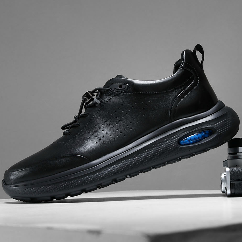 牛皮运动男鞋发泡超轻软底缓震