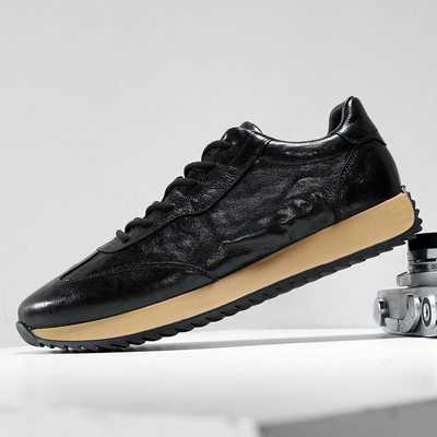 头层牛皮运动风德训鞋时尚高档