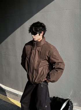 NineEight 简约高级感纯色立领新国标90白鸭绒保暖羽绒服男外套潮