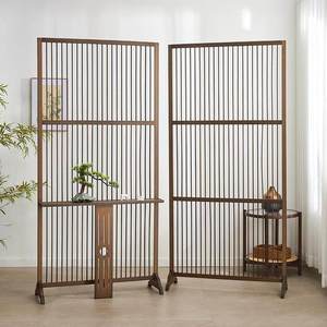 竹庭屏风客厅装饰入户家用移动实木隔断现代简约新中式屏风隔断竹