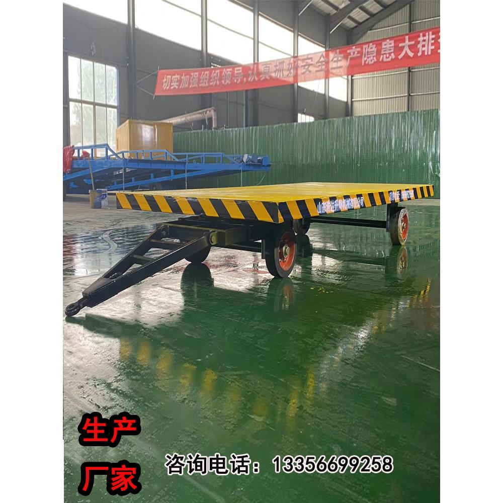 叉车牵引平板拖车重型箱体式转向板车雨棚搬运周转车厂区货物挂车