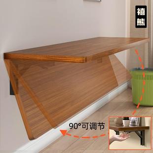 墙上置物架墙壁置物板挂墙折叠桌免打孔墙面悬空上墙木板壁挂式的