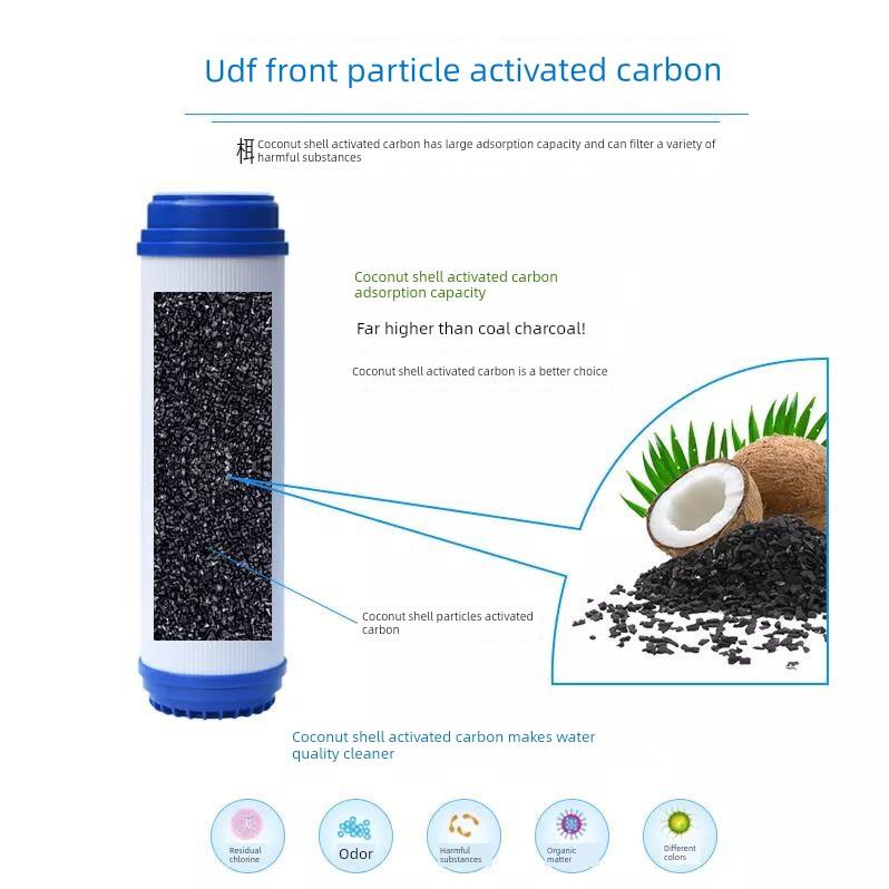 净水器前置颗粒活性炭滤芯RO反渗透纯水机壁挂厨下直饮机滤网UDF