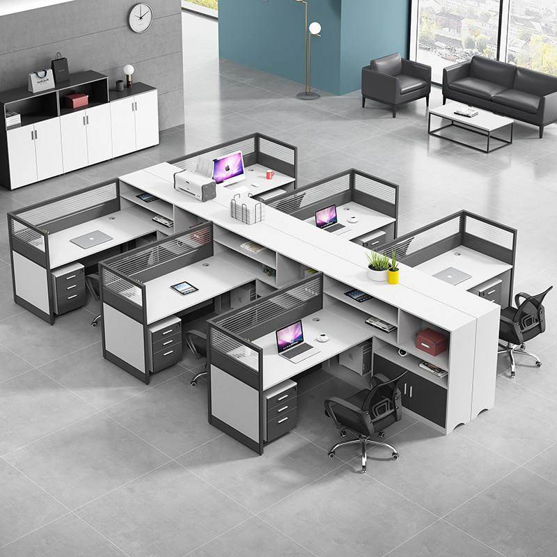 财务办公室职员办公桌椅组合屏风卡座四人位员工位办公桌简约现代,商业/办公家具,组合/屏风工作位,淘宝优惠券,粉丝福利购,淘宝优惠卷