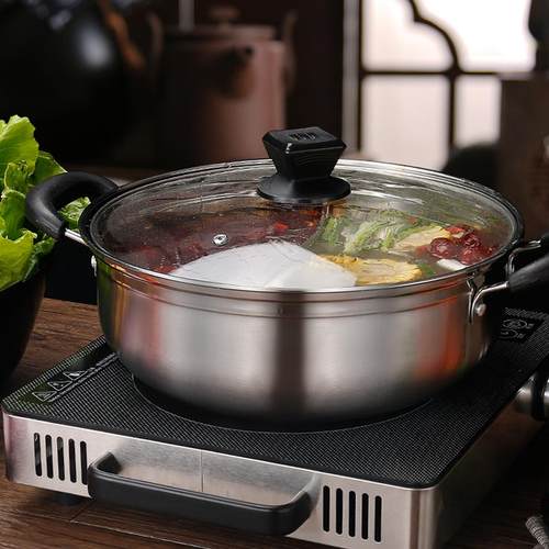 304不锈钢加厚火锅锅鸳鸯锅家用锅汤锅电磁炉专用火锅锅子商用锅