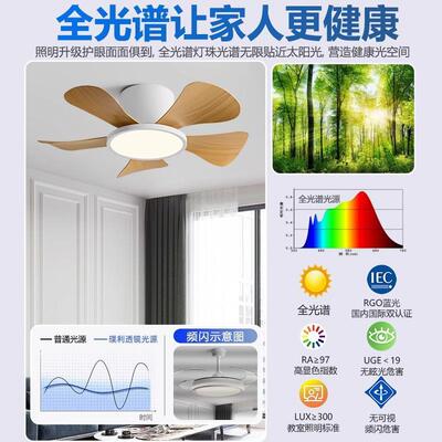 吸顶风扇灯卧室餐厅2025新款吊扇灯家用阳台过道书房带电风扇吊灯