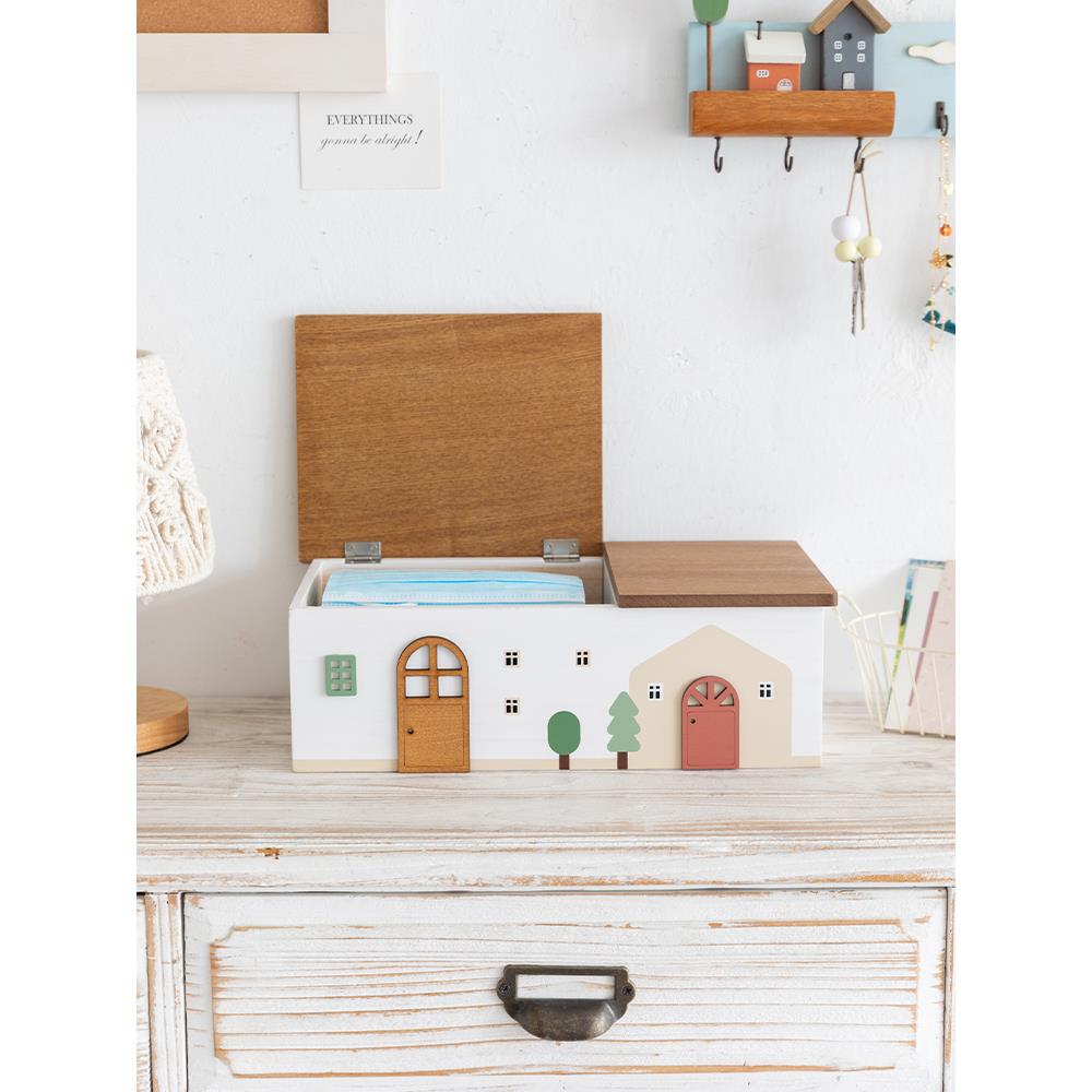 阿楹 高颜值入户玄关客厅桌摆件进门鞋柜钥匙儿童防晒口罩收纳盒