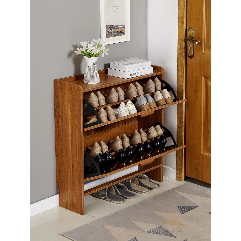 超薄鞋柜17cm经济型家用门口多功能省空间收纳窄翻斗式小户型鞋架