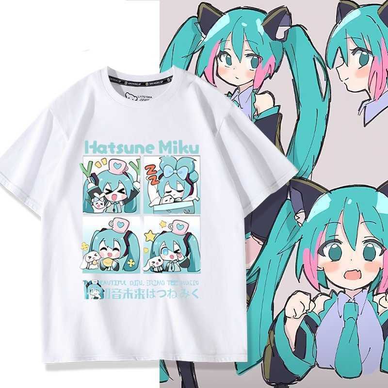 初音未来动漫印花T恤二次