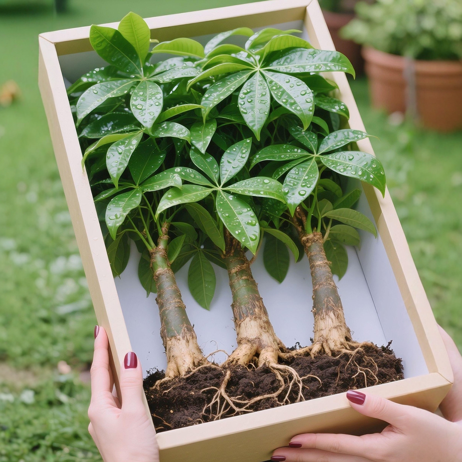 发财树盆栽大棵室内摆客厅大型步步高招财树绿植物办公室乔迁开业