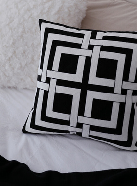 装典美家zoodiiNS现代沙发黑白几何北欧风客厅沙发靠枕靠垫抱枕