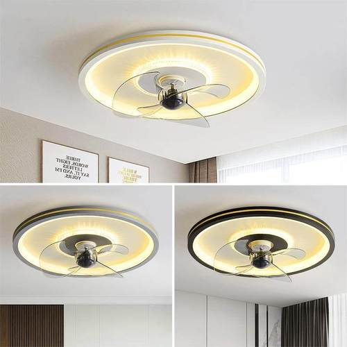 智455灯能新款扇吸顶风扇餐厅客厅卧室吊扇灯超薄简约形带电风吊