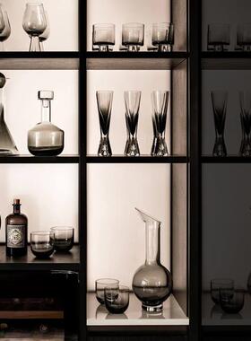 水吧台轻奢样板间酒柜组合摆件售楼处创意酒具酒杯搭配软装饰品
