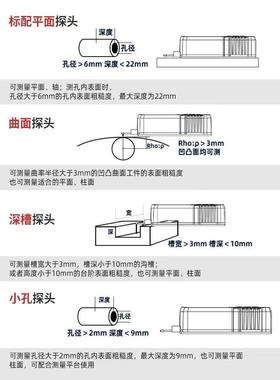 北京时代Tr200粗糙度测量仪Tr210弯曲小孔标准带深槽延伸杆传感器