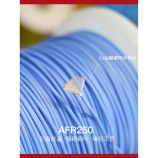 AFR250 105/0.08mm超细软高温电线0.5平方镀银航空导线薄膜绕包线