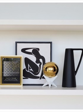 现代样板间玄关书柜简约软装家居饰品相框挂画创意陶瓷摆件ZH3085