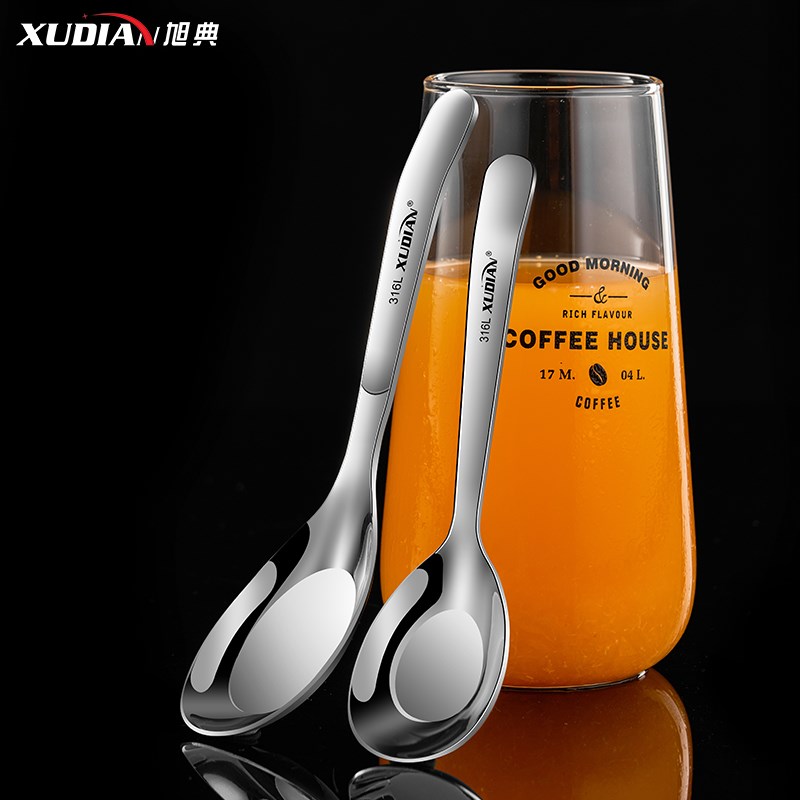 316L不锈钢小勺子家用儿童吃饭汤勺米糊勺调羹婴儿辅食汤匙甜品勺