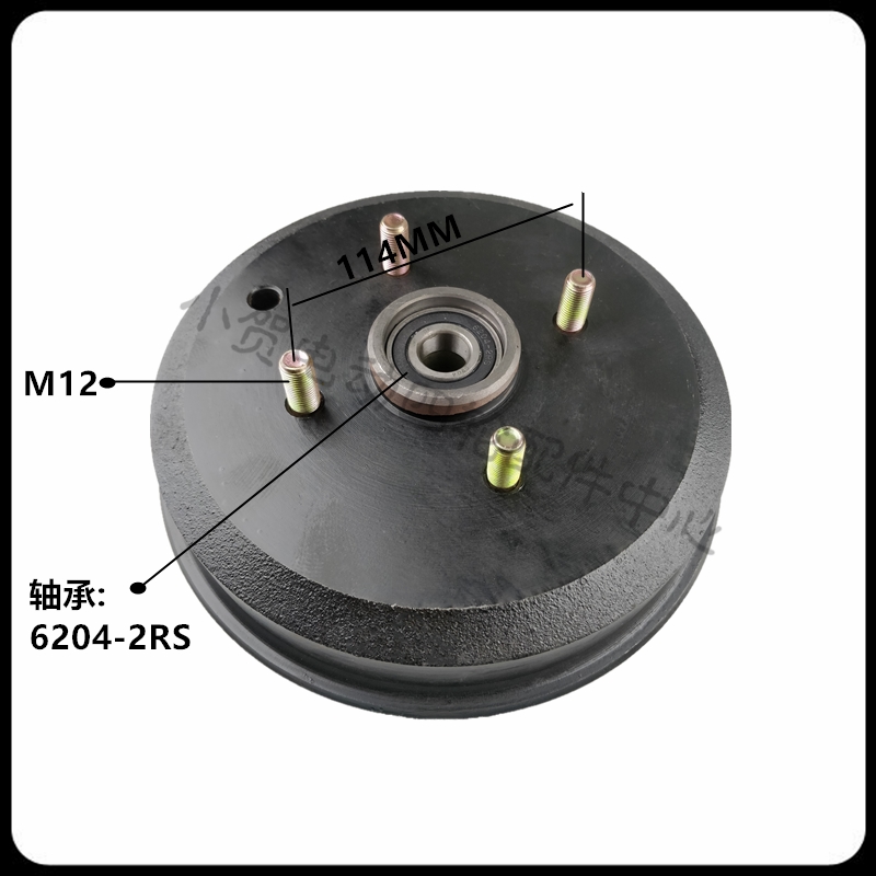 前刹车鼓制动毂总成益高朗晴沃森玛西尔四轮电动巡逻车观光车配件