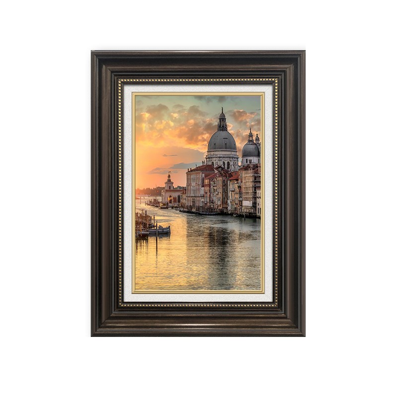 美式玄关装饰画古典建筑风格过道挂画入户书房简美风格客餐厅壁画