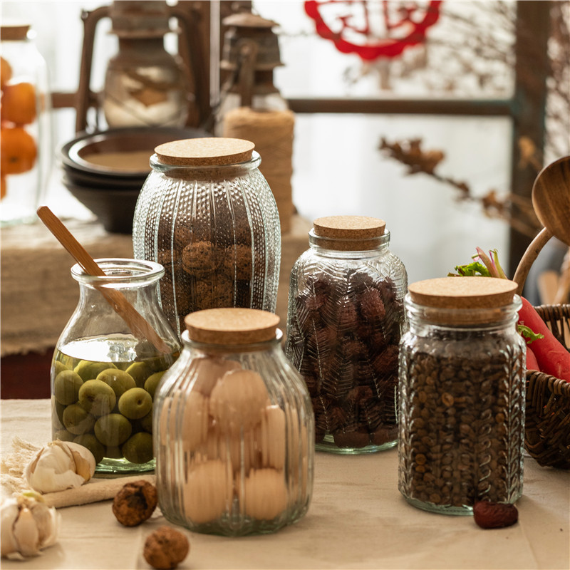 美式好看的密封玻璃罐子《等风来》无铅厨房储物杂粮干果玻璃瓶