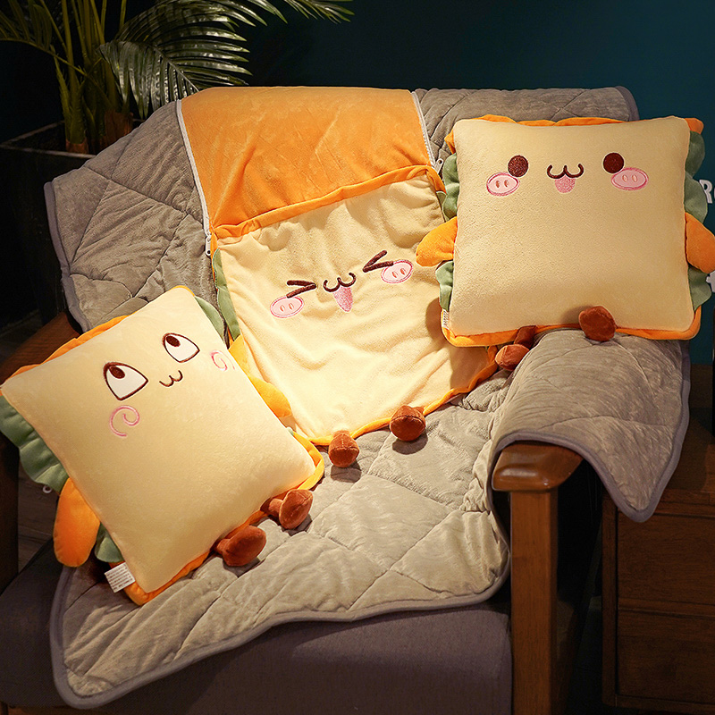 抱枕被子两用办公室午睡小枕头车载毯子二合一汽车内车用折叠加厚