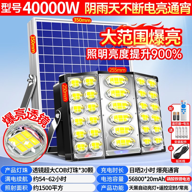 2025新款太阳能户外庭院灯家用超亮大功率室内外感应农村照明路灯图片