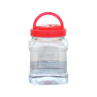 1000毫升塑料i瓶子方形水容量2斤食品密封罐加厚无异味装 酱类1千