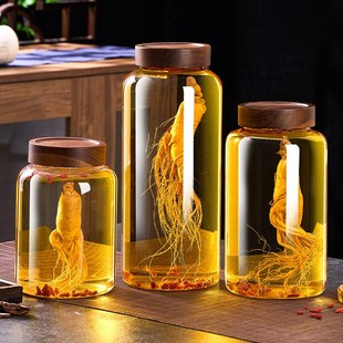 泡酒玻璃瓶子高档密封o酒坛子装白酒容器5斤人参药酒罐专用酿酒瓶