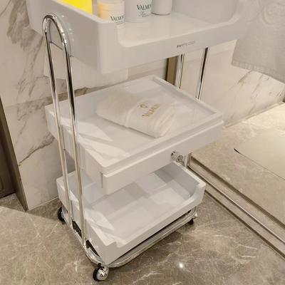 菲茨高档轻奢美容l推车木质工具车美容院美甲皮肤管理专用置物架