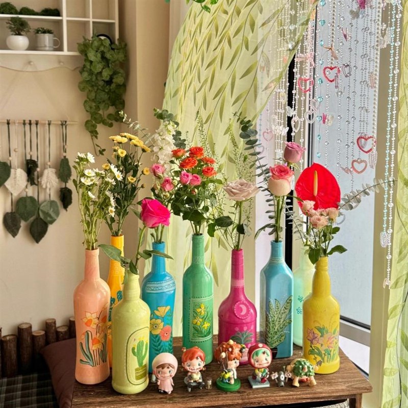 珠帘门帘串珠隔断帘吊q饰水晶客厅卧室新款女孩DIY手工装饰高级