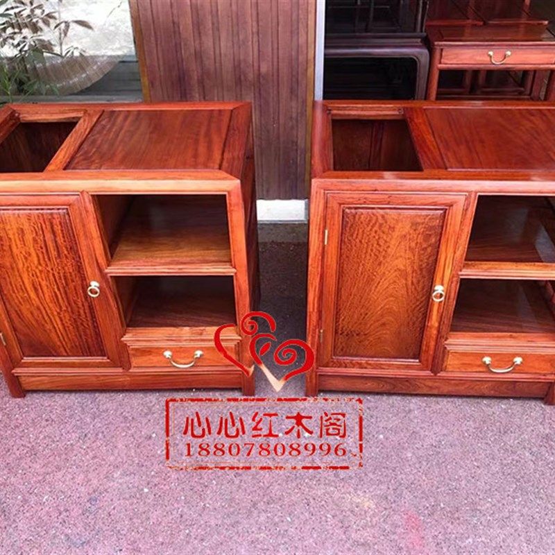 缅甸花梨大果紫檀红木家俱茶水柜 多功能茶水几 T边柜休闲茶几茶,商业/办公家具,办公茶水柜,淘宝优惠券,粉丝福利购,淘宝优惠卷