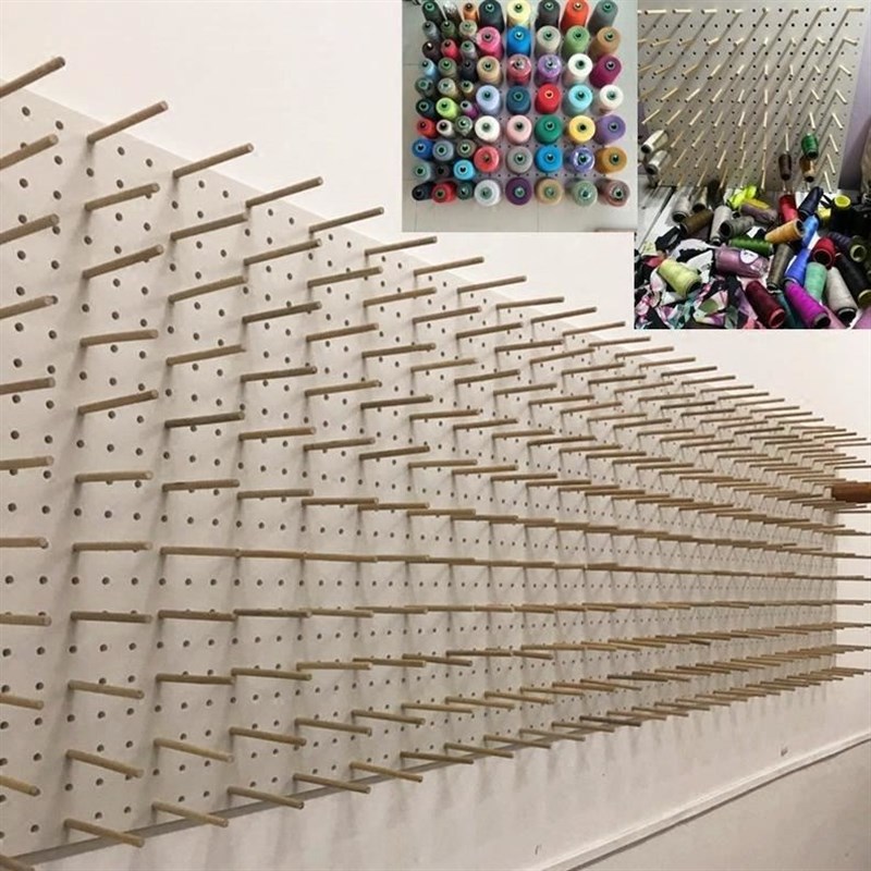 缝纫机线架实木放宝塔线家用线圈架可放H96轴缝纫收纳架线托壁挂