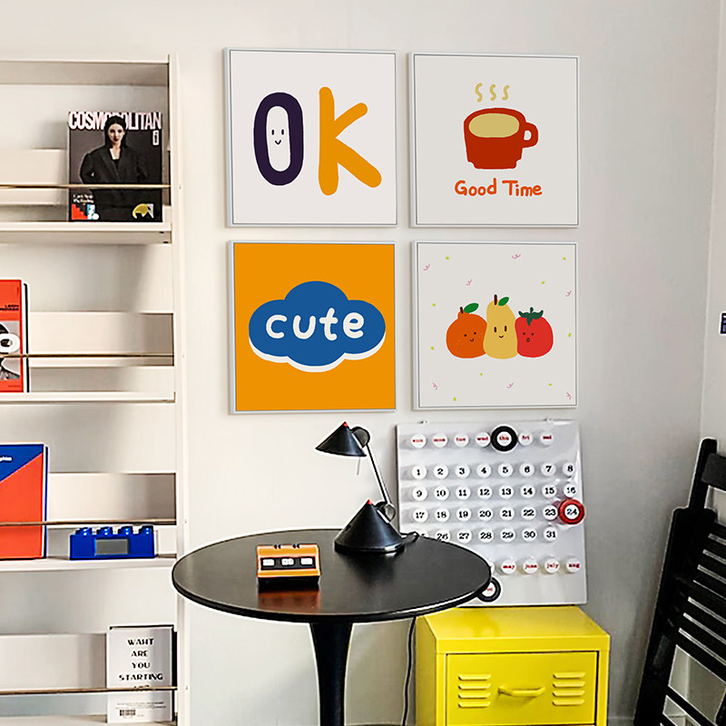 努高 inds风插画装饰画客厅餐厅背景墙挂画卧室房间床头墙上壁画