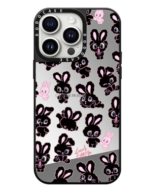 DODOCASE磁吸镜面foxy黑色兔兔第二弹16适用iPhone15ProMax苹果14网红ins可爱新款联名13Pro手机壳12防摔保护