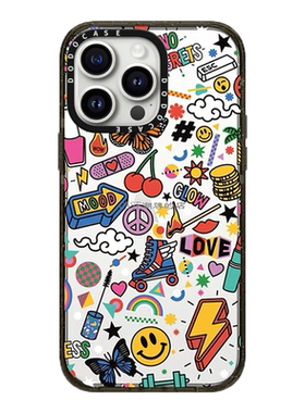 DODOCASE笑脸标签新款苹果15适用iPhone14ProMax可爱13防摔12pro手机壳艺术11杨丞琳同款多彩心情贴纸14plus