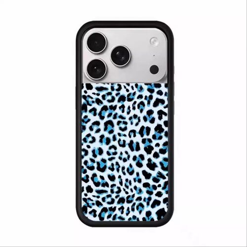 野花wf手机壳蓝色豹纹/紫色/黑白小猫适用苹果17Pro手机壳iphone16/15/14/13/12/Pro/Max防摔保护套波点高级