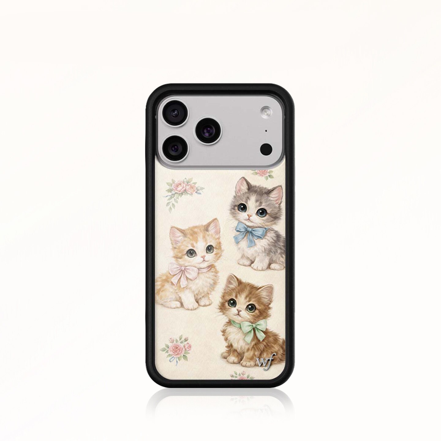 WF三只小猫花园手机壳Vintage Kittens适用苹果iPhone17/16/15/14/Pro/Max硬壳全包保护套防摔wf可爱复古