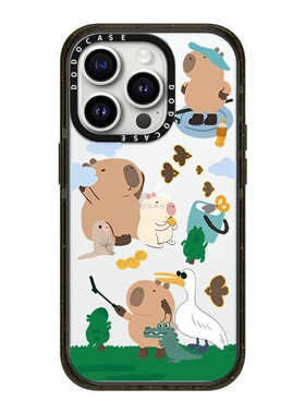 DODOCASE联名卡皮巴拉Capybara16适用于iPhone15ProMax苹果14Pro可爱卡通镜面磁吸联名手机壳13防摔保护12硬