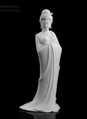 德化陶瓷杨贵妃四m美德化白瓷唐代古典美容会所家居工艺饰品