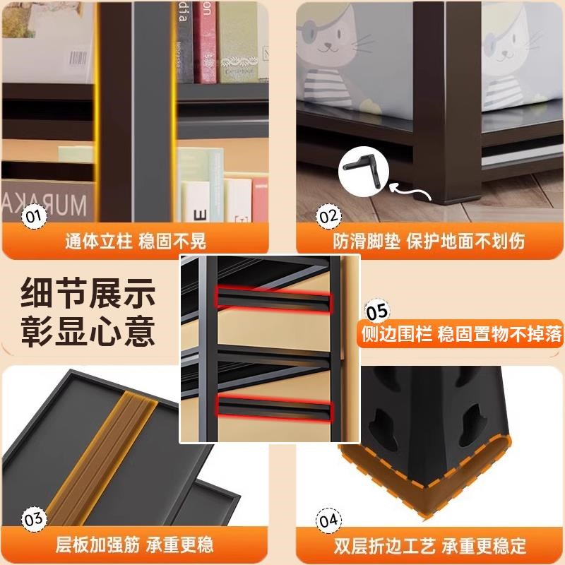 步坤货架多层g置物架家用阳台钢制储物架仓库地下室落地收纳展示