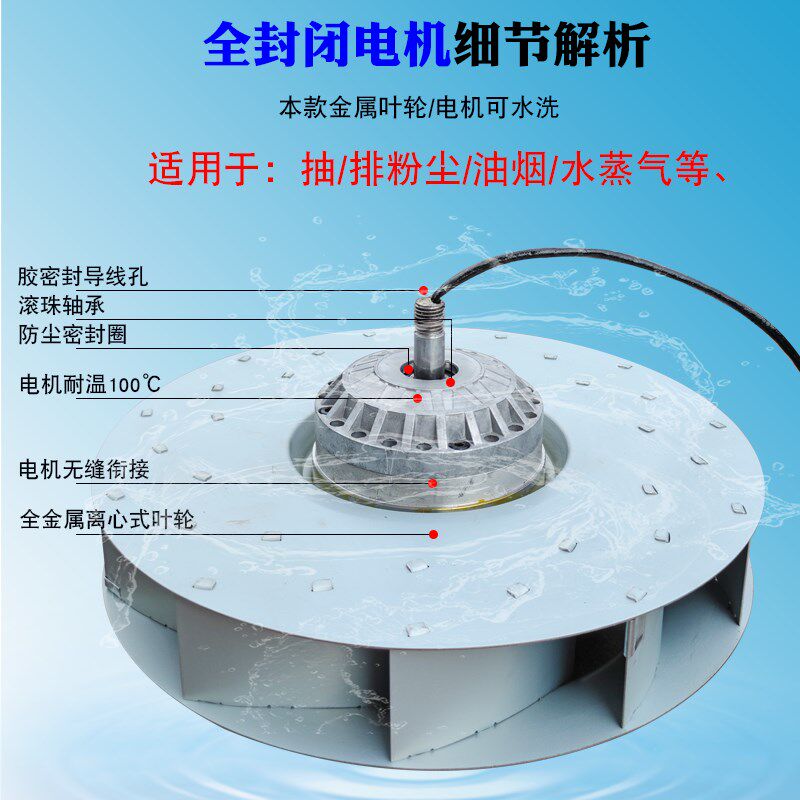商用抽油烟机大功率强力静音涡z轮增压厨房管道风机抽风机排换气
