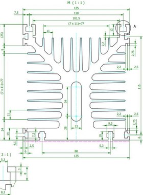 现货铝型材MTCIGBT模块组合Y型150125135SSRS三相固态风冷散热器