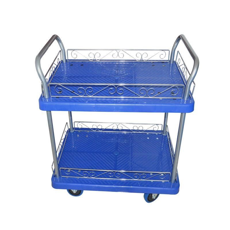 双层碳钢平板车3静00g双T0020906层塑音料平板O推轮车 橡胶PVC护,五金/工具,工具车/便携工具推车/平板工具车,淘宝优惠券,粉丝福利购,淘宝优惠卷