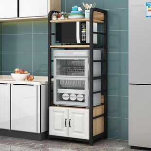 厨房置物架落地式多层立式消毒柜烤箱微波K炉架子小电器收纳储物