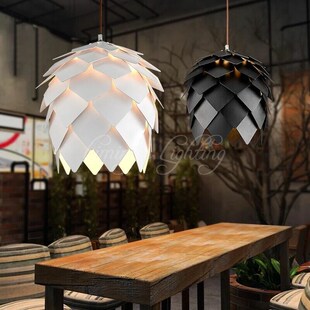 tWood Vint European Pinecone Lights Lamps Pendant OAK wooden