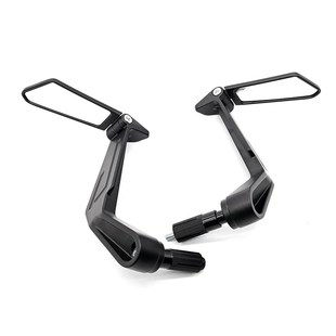 街车复古车把镜改装护弓折叠后视手把镜反光镜Q铝合金摩托车后视