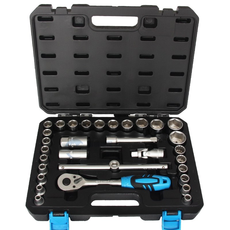 M8工具扳手套装汽修南豫筒32mm32机-梅花Q六角修件套套筒扳手